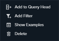 Query Graph Context Menu