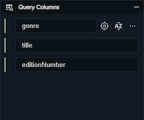 Query Columns Widget