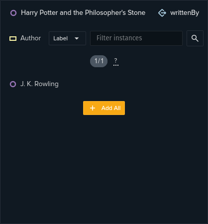 Instance search through object property